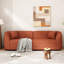 87 po orange incurvé - Siège ergonomique confortable, rembourrage élégant et contemporain, style élégant