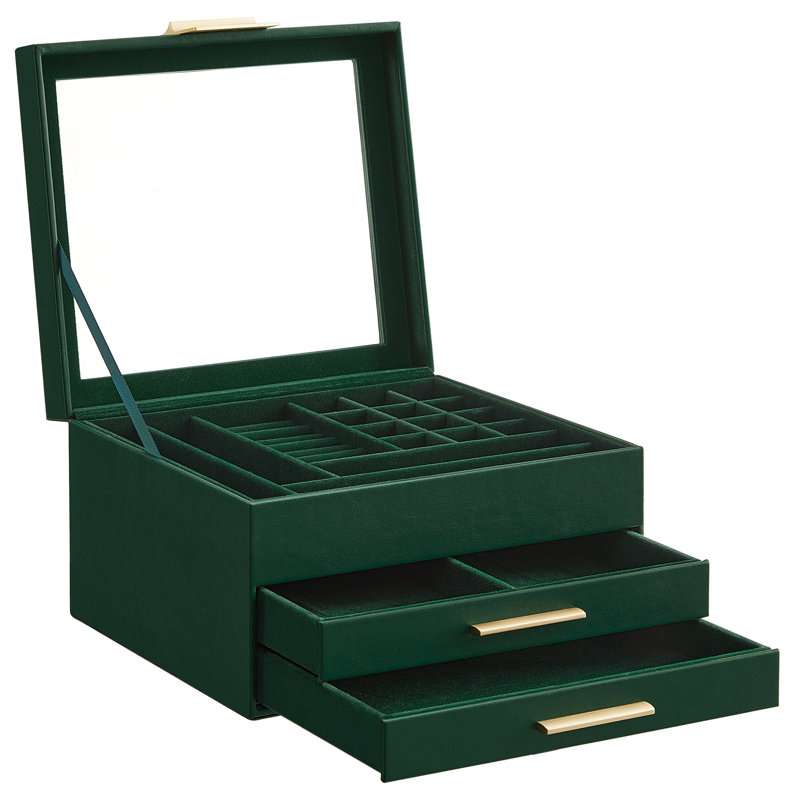 Betzy Jewellery Box +, Forest Green