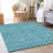 Premium Machine Washable Prisco Teal Rug-1490898625