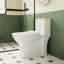 Toilette monobloc 1,1 / 1,6 GPF allongée à hauteur de confort très grande, certifiée CUPC, certifié Watersense, céramique, couleur blanche, siège à fermeture en douceur