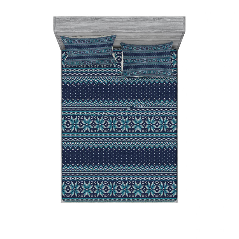 Microfiber Sheet Set, Queen Sheet Set with Fitted Sheet