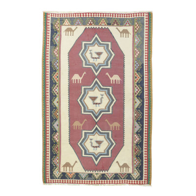 Wool Floral Indoor Rug