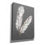 Toile épique Graffiti «Gold Feathers 4 On Grey» par Chris Paschke, 40 po x 54 po