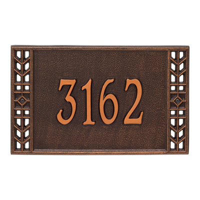 Boston Personalized Standard 1-Line Wall Address Plaque