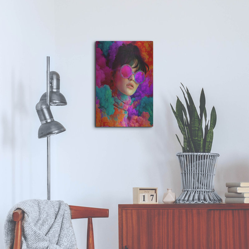  «Neon Pop 3» par Ann Klee, art mural en métal, 16 po x 24 po, H 24 po x l 16 po