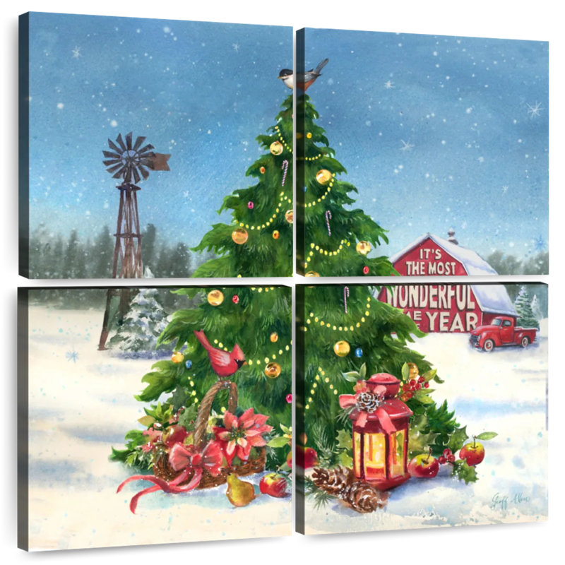 Lelend Christmas Barn Tree, 74" H x 74" W