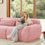 Canapé réglable en tissu moelleux, design moderne pour cinéma maison, rose