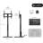 Floor Mobile TV Stand with Power Outlet, Rolling TV Cart for 27-65 Inch OLED LED Monitors