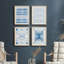 Watercolor Blue Pastel Blue Tie-Dye Patterns - ensemble de 4 reproductions de cadres photo simples-97762569-97762570