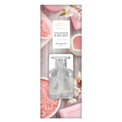 Brooklyn Fragrance Co. Spring Spa Aroma Diffuser - Pink Blossom & Sea-Salt Scent - Long Lasting Fragrance For home - 100ML 