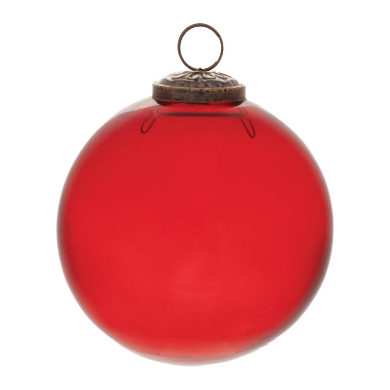 Ornement boule en verre transparent