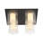 4-light Glass Shade Led Square Flush Mount