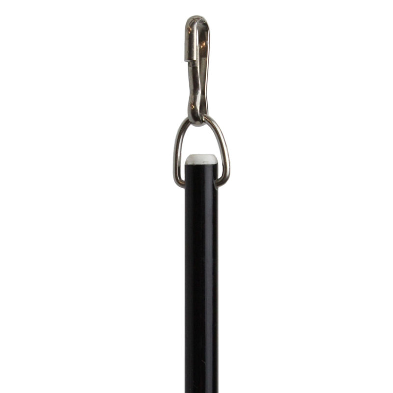 Accessoire de quincaillerie de rideau en fibre de verre noire Bove, H 72 po x l 0,25 po x P 0,25 po