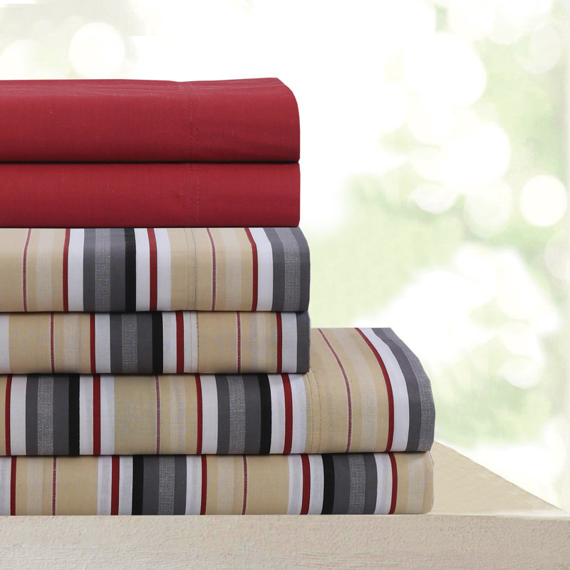 Checkered 600 Thread Count 100% Cotton Sheet Set, Lit double