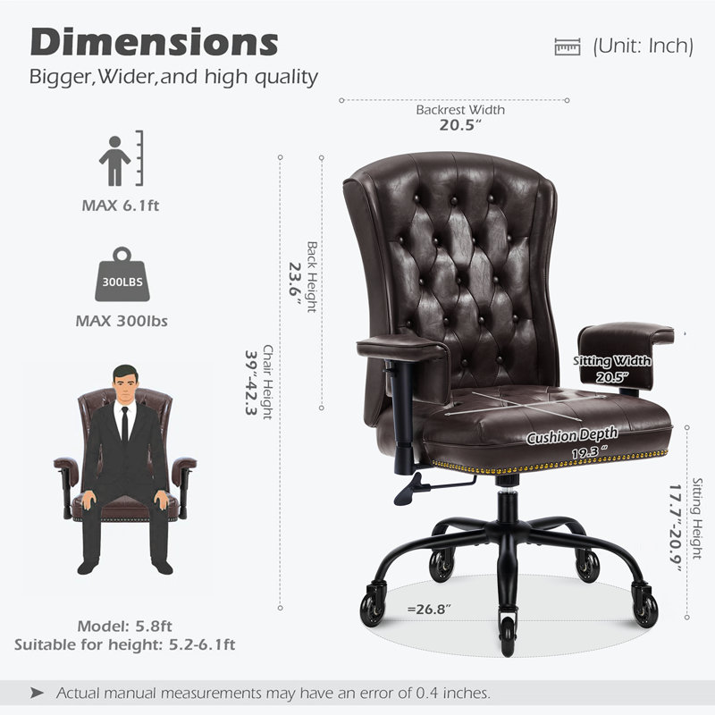 Chaise de bureau Carraton, Brun