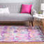 Tapis à motif floral rose-687487810