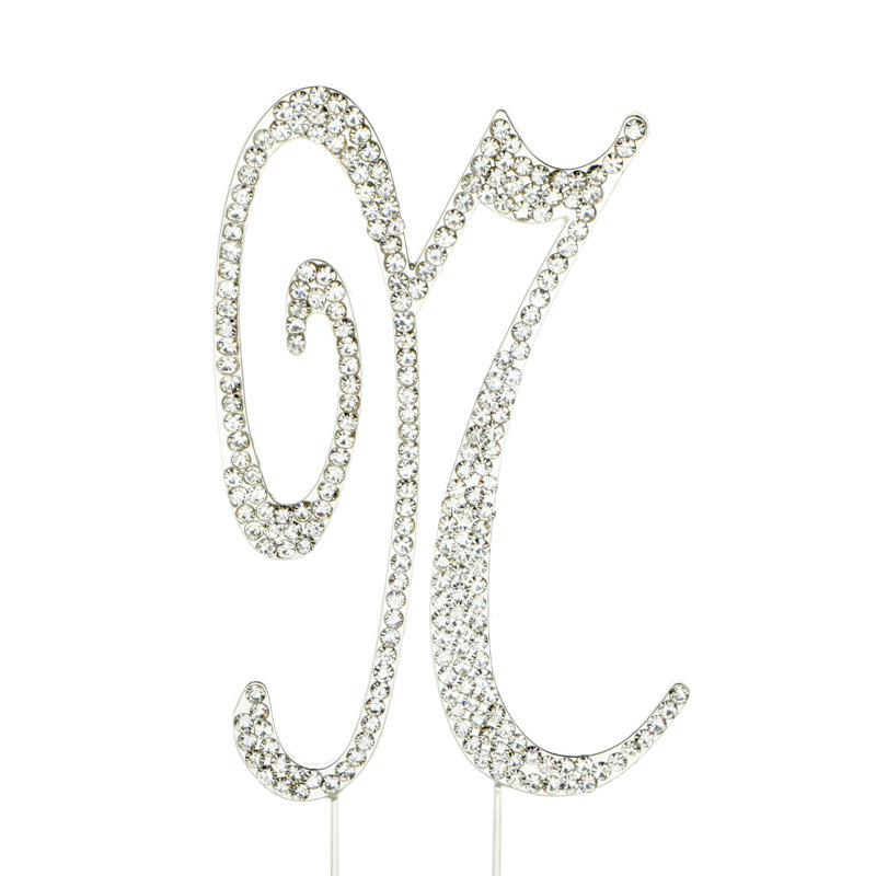 Surmatelas à gâteau "n" rhinestone, Argent