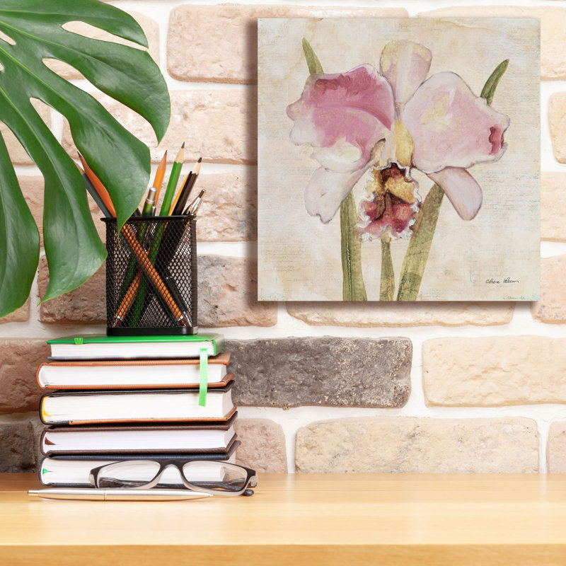 «Orchid 6» par Cheri Blum, art mural sur toile, H 12 po x l 12 po x P 0,75 po