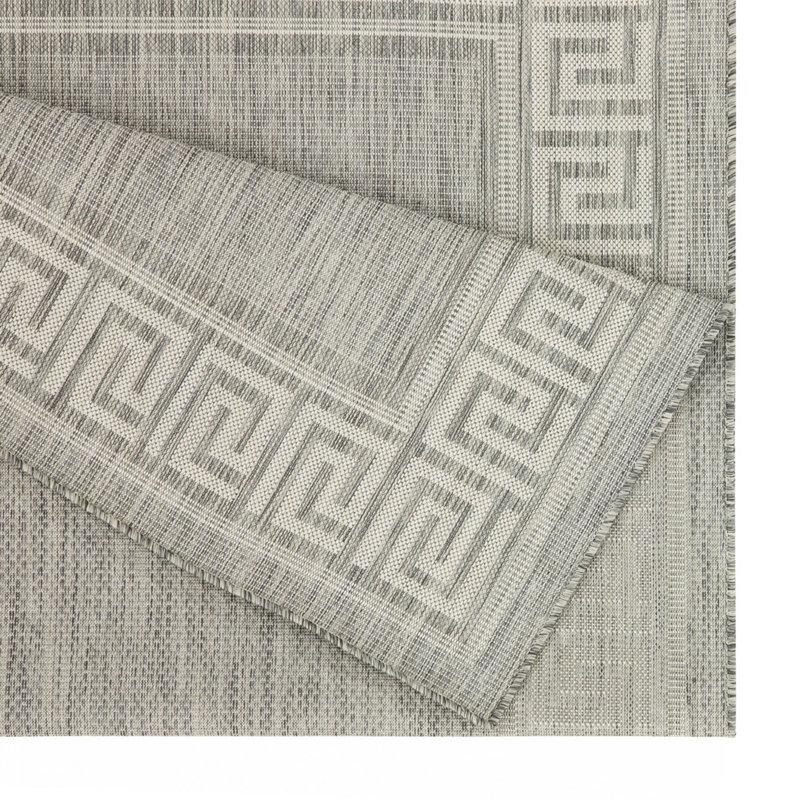 Silver  Indoor/Outdoor Area Rug, Rectangle 5'3" x 7'3"