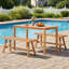  Banc de jardin en bois d'acacia avec siège à lattes Capacité de 800 lb pour le porche-1061953247