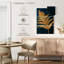 Harnek Gold Leaves On Navy I-108546365