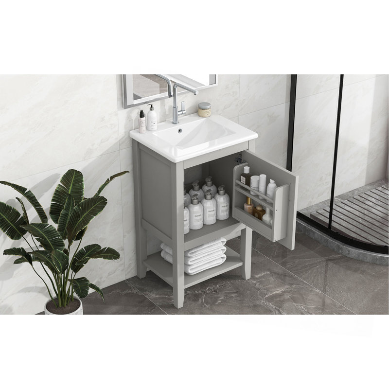 Charmant meuble-lavabo avec des caractéristiques haut de gamme et un grand espace de rangement