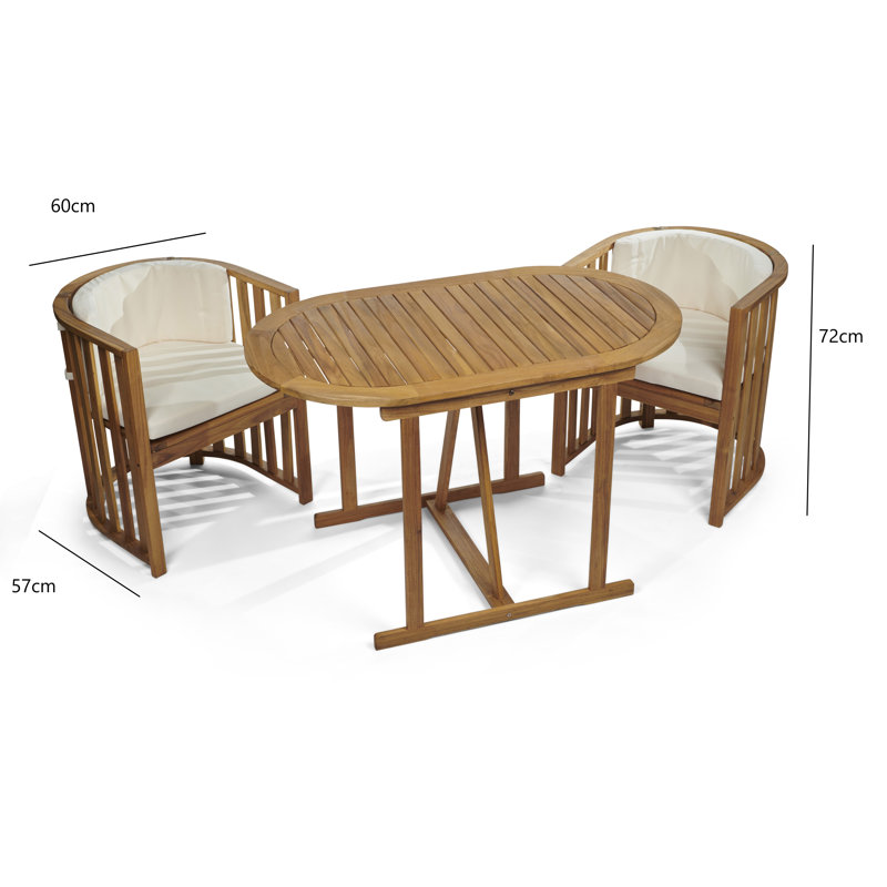 Chilterns Compact 2-person Patio Dining Set