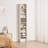 8 Tiers Narrow Bookshelf 71" Wooden Open Bookcase Adjustable Shelf White
