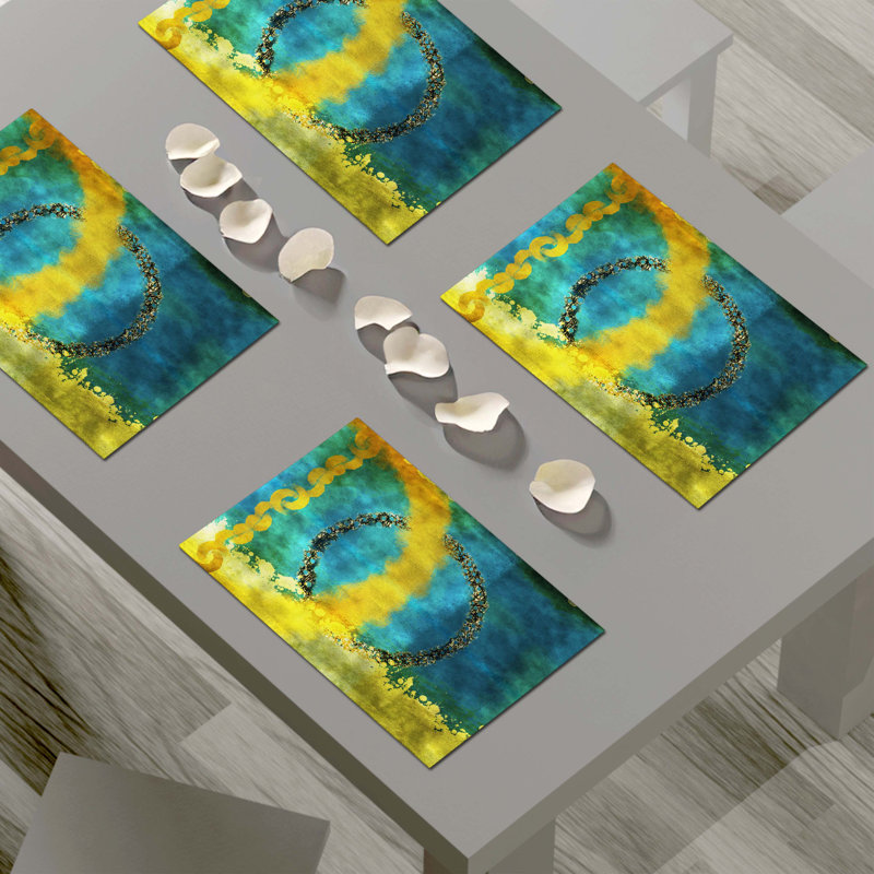 Polyester Abstract Rectangle Placemat