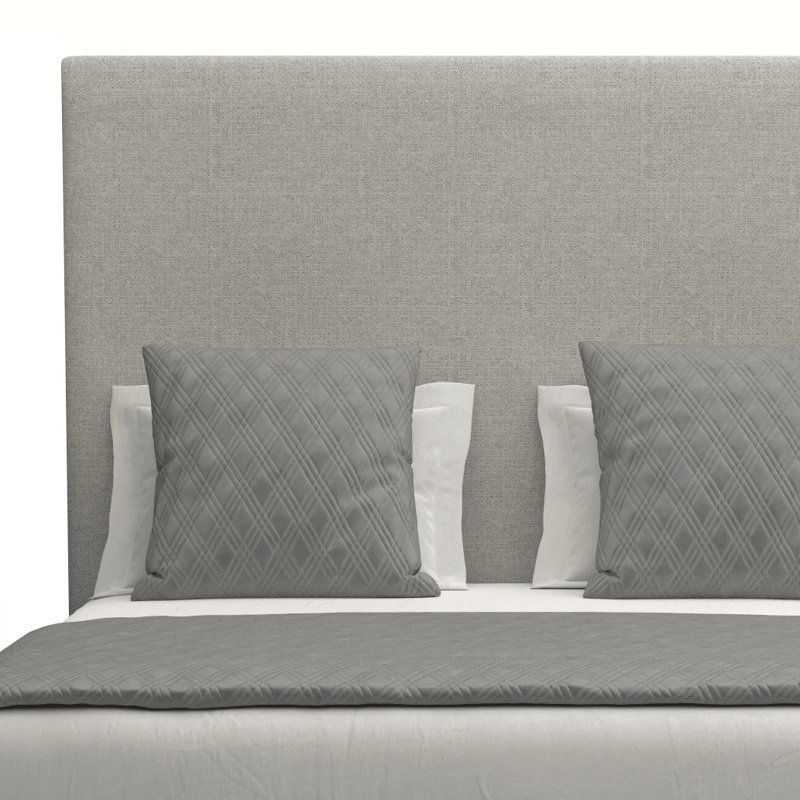 Lit à panneau tapissier Dezyah, Revolution® gris, Grand