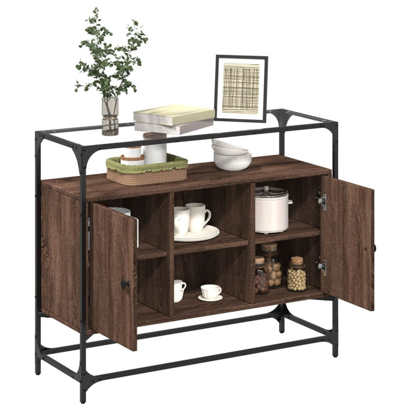 Ajaylah 98cm Sideboard, Brown oak