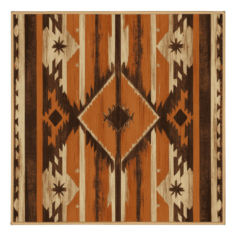 Sunset Embers Rug, Square 3'