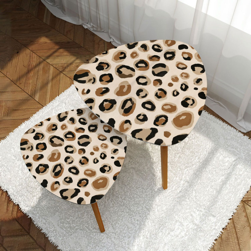 Ensemble de 2 tables basses gigognes Triangle