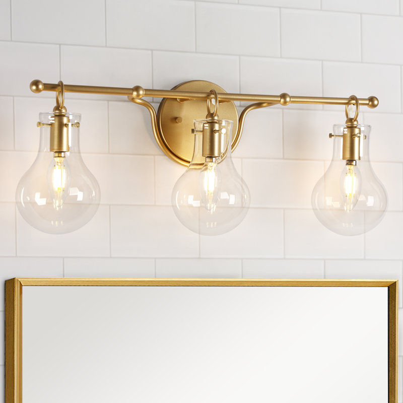 Éclairage pour salle de bain 3 lumières à intensité variable moderne, l 22 po x P 5,9 po x H 9,1 po