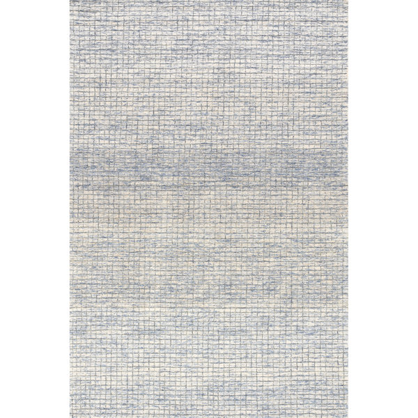 Ebern Designs Melrose Checked Wool Area Rug & Reviews | Wayfair