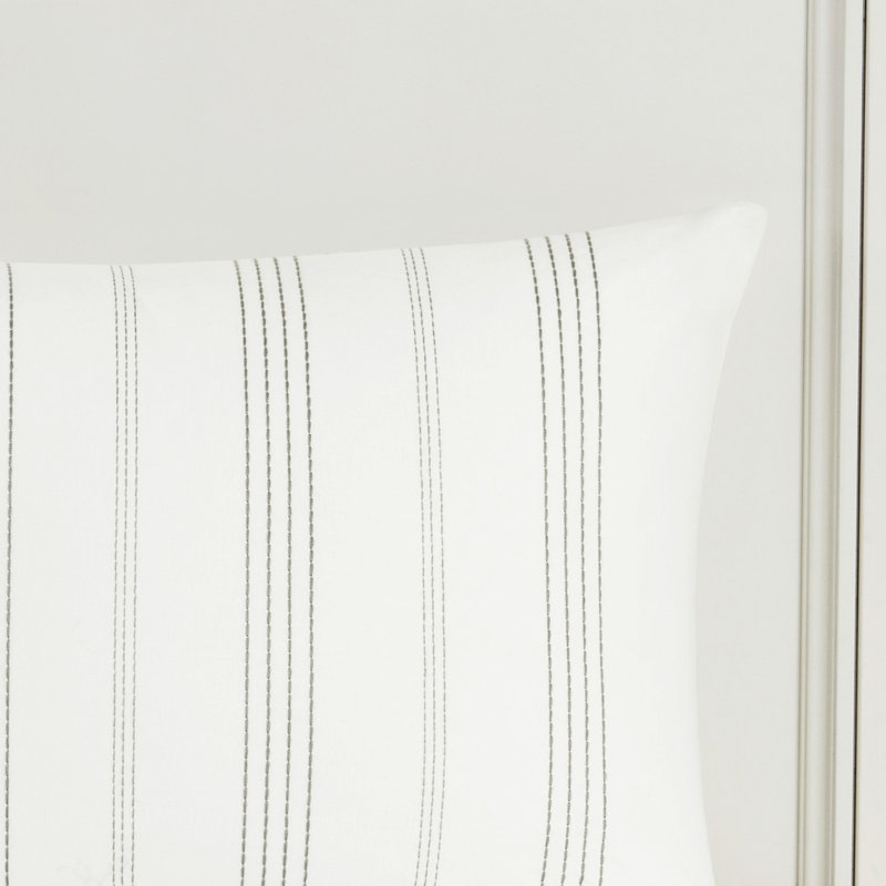 Cotton King Comforter - Grey And White For Bedroom Serenity Oversized White/grey With Pillows