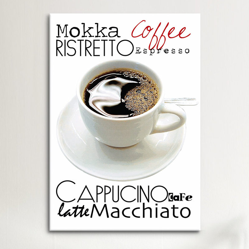 « coffee addict » par luz, affiche rétro sur toile, H 26 po x l 18 po x P 0,75 po