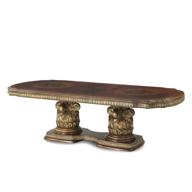 Valencia Classic Extendable Solid Wood & Marble Dining Table