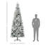 Arbre de Noël artificiel pin enneigé avec branches réalistes