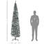 9' Tall Unlit Snow-Flocked Slim Artificial Christmas Tree With Realistic Branches And 1014 Tips-121360889