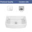 Évier de cuisine à tablier frontal simple 33 po en céramique blanche avec bordure arquée