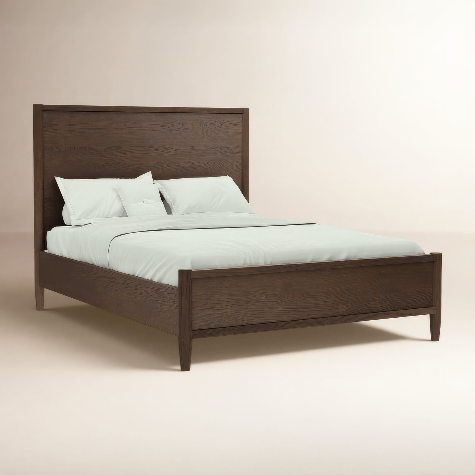 Reece Oak Bed, Walnut, Queen