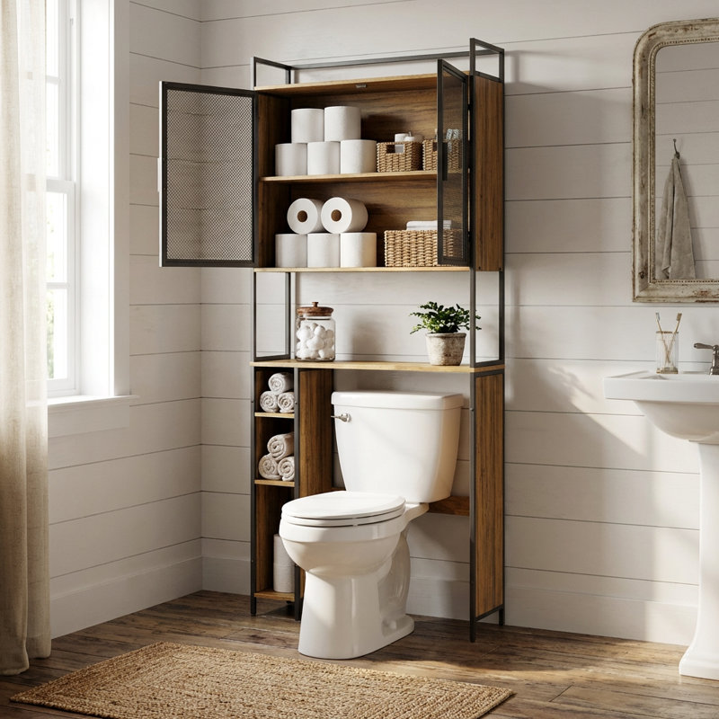 75" H Over-The-Toilet Storage Cabinet