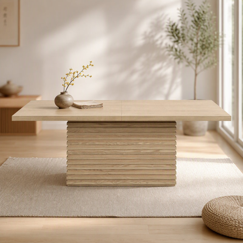 Rectangular 84-inch Dining Table, Light Natural
