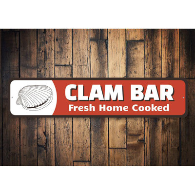 Clam Bar Aluminum Sign