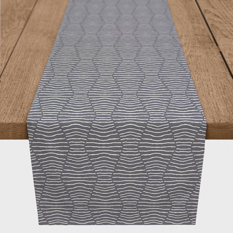 Chemin de table Forada, 90 po x 16 po, Gris foncé