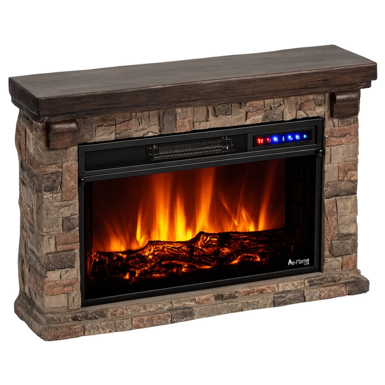 Bracamonte Mantel and LED Electric Fireplace