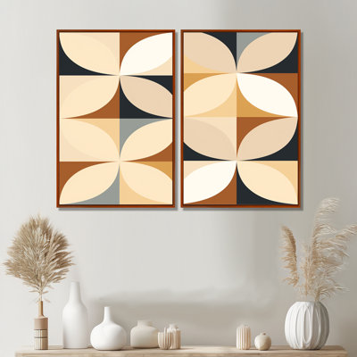 Ensemble de 2 pièces géométriques décoratives géométriques