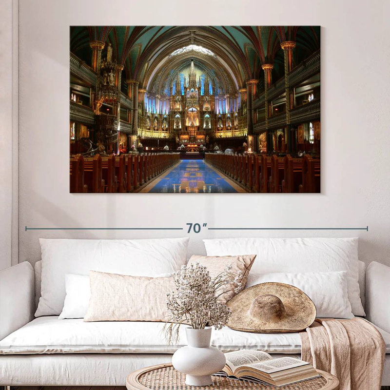Adella Inside Notre Dame Basilica, 34" H x 51" W