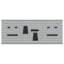 Grey Steel H 60Cm X W 50Cm X D 1Cm Wall Mounting